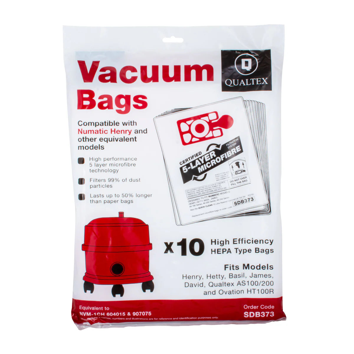 Numatic HEPA Qualtex Vacuum Bags