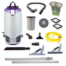 Load image into Gallery viewer, ProTeam GoFit 10, 10 qt. Backpack Vacuum w/ ProBlade Hard Surface &amp; Carpet Tool Kit
